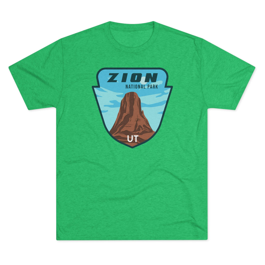 Zion National Park Men's Tri-Blend Crew Tee