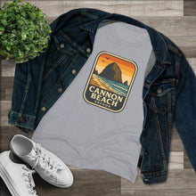 Load image into Gallery viewer, Cannon Beach Women&#39;s Tri-blend Tee | Vintage Style, Travel Vibe
