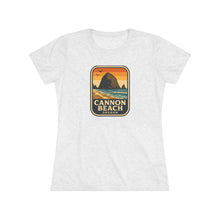 Load image into Gallery viewer, Cannon Beach Women&#39;s Tri-blend Tee | Vintage Style, Travel Vibe

