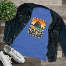 Load image into Gallery viewer, Cannon Beach Women&#39;s Tri-blend Tee | Vintage Style, Travel Vibe
