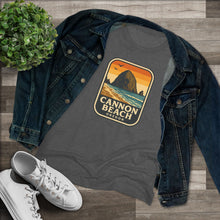 Load image into Gallery viewer, Cannon Beach Women&#39;s Tri-blend Tee | Vintage Style, Travel Vibe

