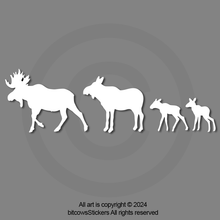 Load image into Gallery viewer, Moose Family Windshield Window Decal Sticker Easter Egg
