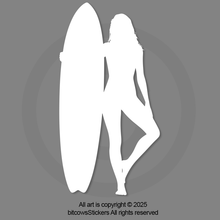 Load image into Gallery viewer, Surfboard  Water Sport Vinyl Decal, Window Bumper Sticker
