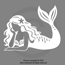 Load image into Gallery viewer, Mermaid Windshield Decal – Mermaid Car Easter Egg Vinyl Sticker
