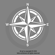Load image into Gallery viewer, Compass Rose Vinyl Sticker – Nautical Adventure Decal | Waterproof Laptop, Car &amp; Tumbler Sticker
