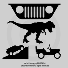 Load image into Gallery viewer, Jurassic Park Sticker Pack Windshield Decal Sticker
