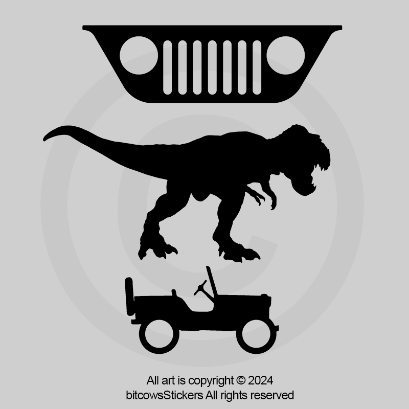 Jurassic Park Sticker Pack Windshield Decal Sticker