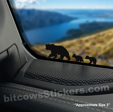 Load image into Gallery viewer, Bear Family Windshield Decal Easter Egg
