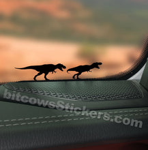 Load image into Gallery viewer, Tyrannosaurus Rex Windshield Chase Decal Wrangler Sticker Easter Egg T-rex Dinosaur Sticker (two variations)
