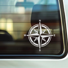 Load image into Gallery viewer, Compass Rose Vinyl Sticker – Nautical Adventure Decal | Waterproof Laptop, Car &amp; Tumbler Sticker
