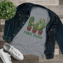 Load image into Gallery viewer, Free Hugs Cactus Shirt Women&#39;s Triblend Tee
