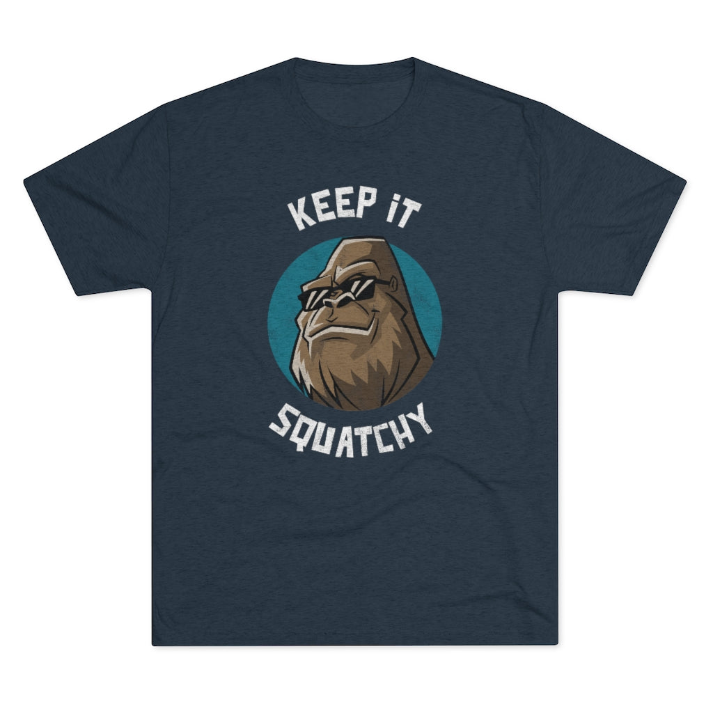 Keep It Squatchy Bigfoot Shirt Men's Tri-Blend Crew Tee