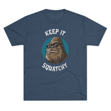 Load image into Gallery viewer, Keep It Squatchy Bigfoot Shirt Men&#39;s Tri-Blend Crew Tee
