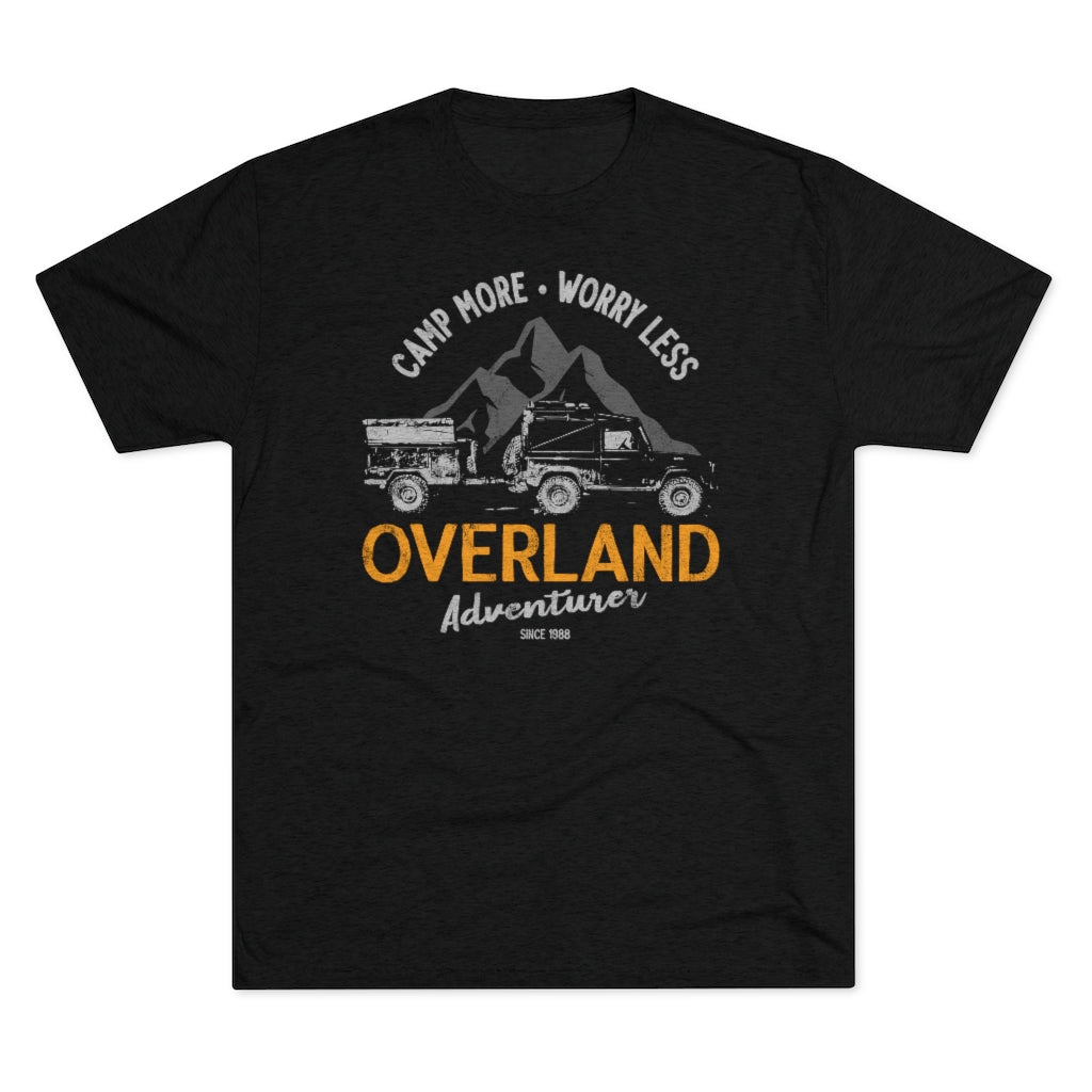 Camp More Worry Less Overland Adventure Men's Tri-Blend Crew Tee