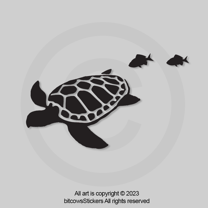 Windshield Turtle Shell Sea Turtle Windshield Decal – 2-Pack Vinyl Sticker – bitcowsstickers