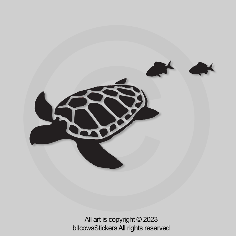 Sea Turtle Windshield Sticker (2 count)