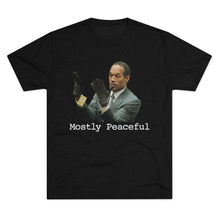 Load image into Gallery viewer, OJ Simpson Mostly Peaceful Shirt Men&#39;s Tri-Blend Crew Tee
