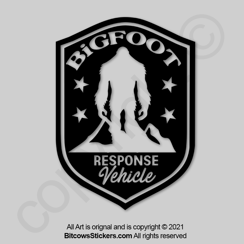 Big Foot Response Vehicle Vinyl Decal, Window Bumper Sticker