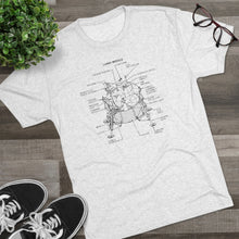 Load image into Gallery viewer, Lunar Module diagram from the NASA Apollo program Men&#39;s Tri-Blend Crew Tee
