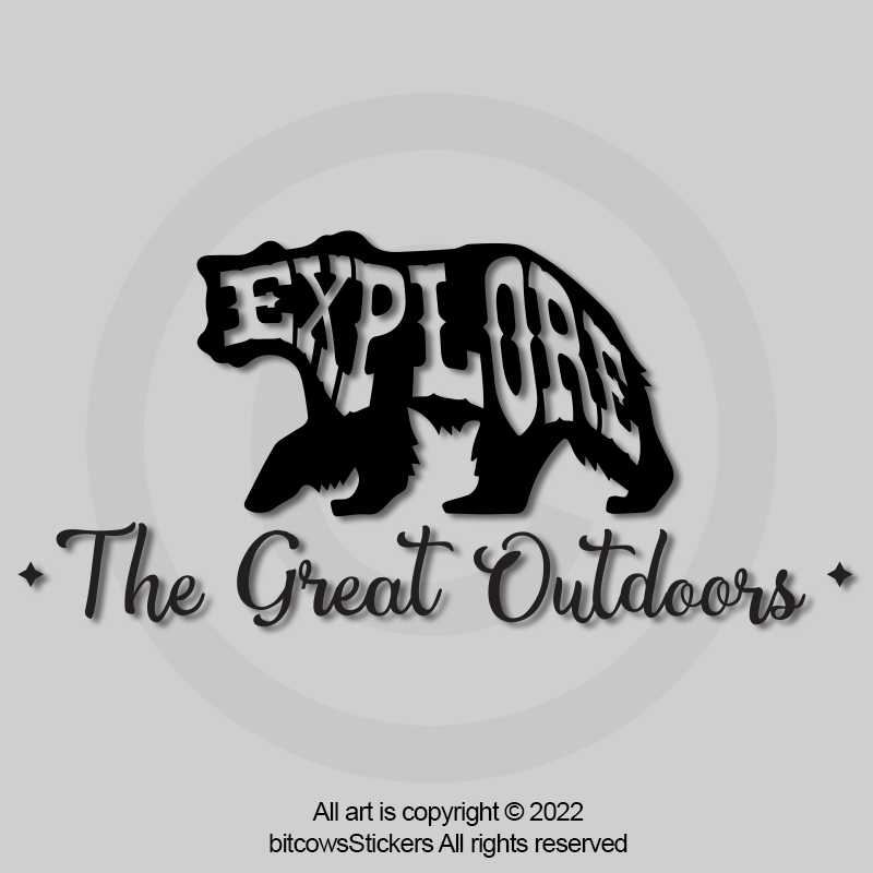 Explore The Great Outdoors window sticker decal