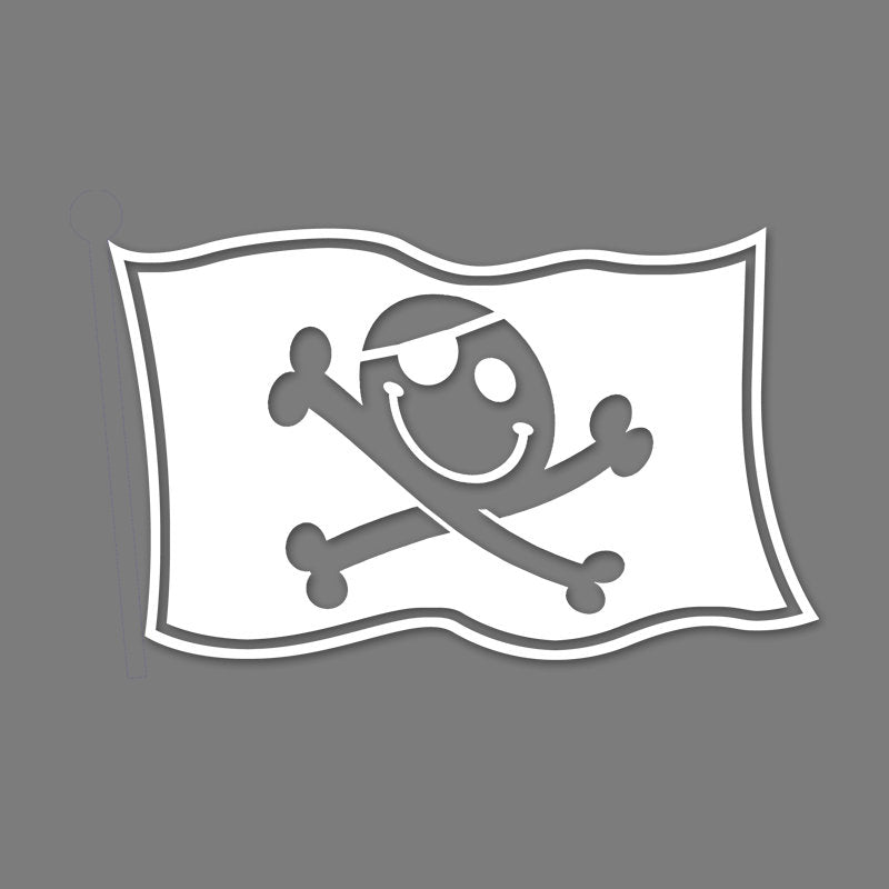 Defcon Pirate Flag Hacker Vinyl Laptop Sticker (multi color)