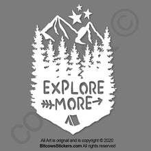 Load image into Gallery viewer, Explore More Adventure Outdoor window sticker decal
