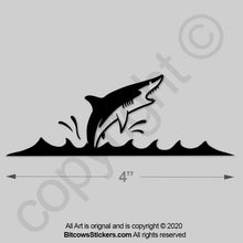 Load image into Gallery viewer, Shark Windshield Decal Wrangler sticker Jaws Sticker (three variations)
