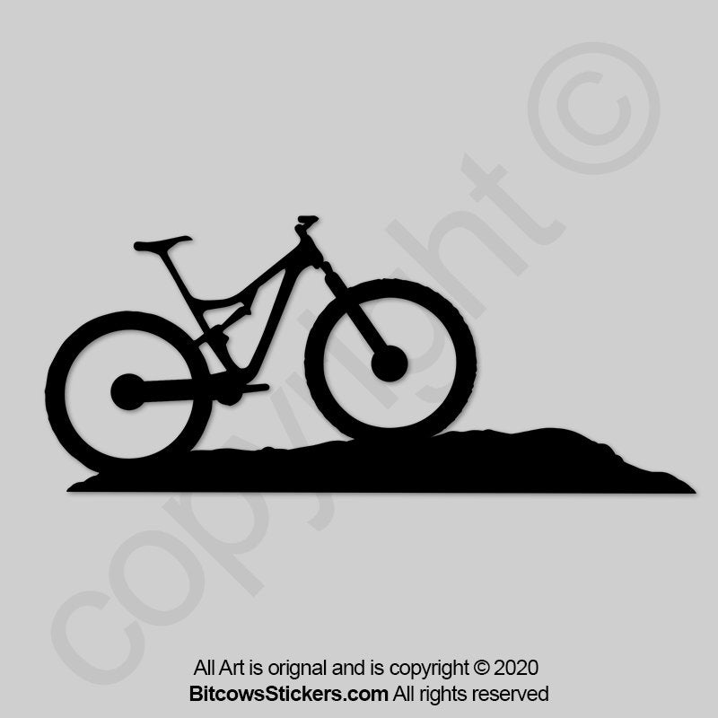 Mountain Bike Windshield on Hill Decal Sticker Easter Egg (2 count)