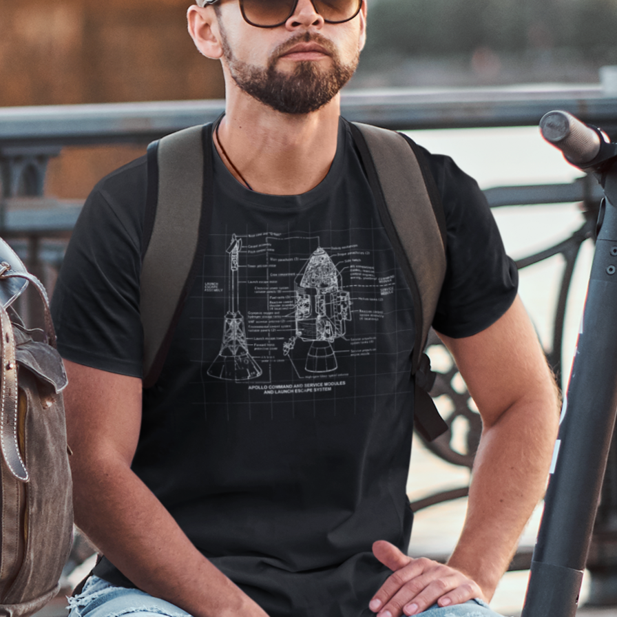 Apollo Command Service Module Space Men's Tri-Blend Crew Tee