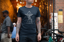 Load image into Gallery viewer, Space satellite dish blueprint Men&#39;s Tri-Blend Crew Tee
